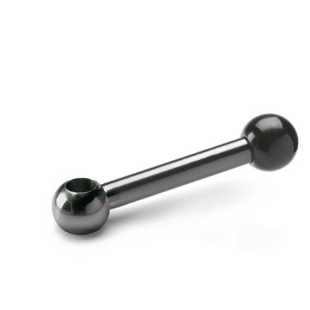 Otto Ganter Ball Lever Steel Blackened, DIN 6337